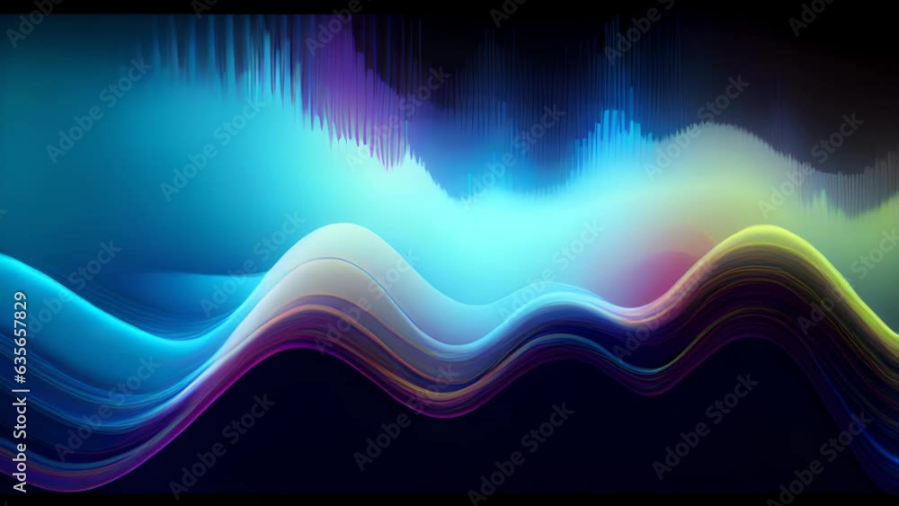 Poster glitch waves create artwork using jarring wave patterns and varying tones of a color to create a war