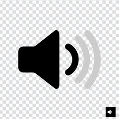 speaker volume flat vector icon. for graphic design, logo, web site, social media, mobile app, Eps 10