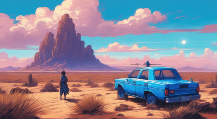 Tranquil Sunset over Beautiful Natural Landscape