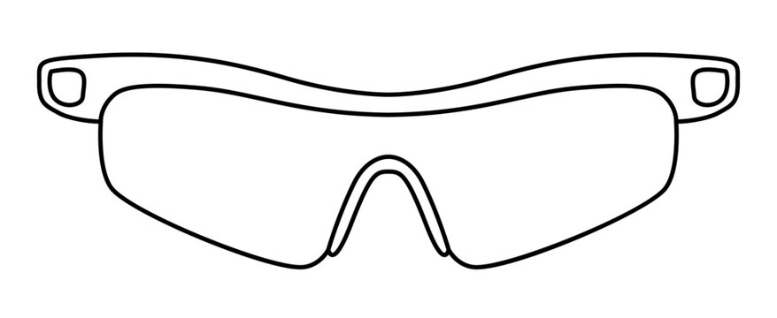 black outline safety glasses clip art preview