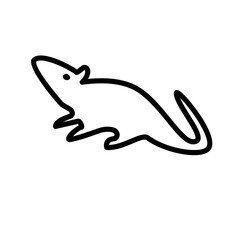 Obraz premium Rat line icon