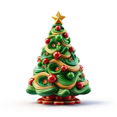 3D Christmas Tree: Modern Holiday Decoration.