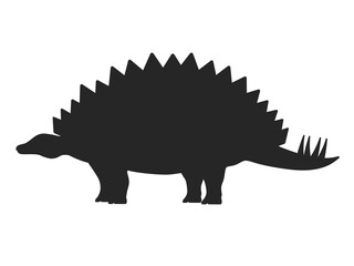 恐竜のステゴサウルスのシルエットのイラスト © R-DESIGN