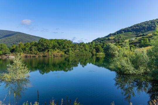 View of the lake Eugi in Pueblo de Eugi
