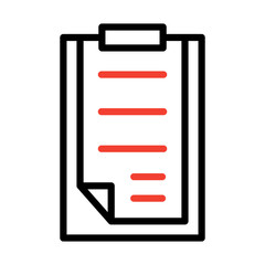clipboard icon. editable isolated white background.