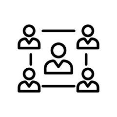 Concept of unity and teamwork. Togetherness and cooperation icon. Group. Vector illustration isolated on white background.