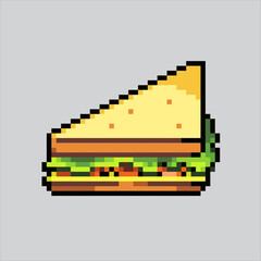 Pixel art illustration Sandwich. Pixelated Sandwich. Sandwich food icon pixelated
for the pixel art game and icon for website and video game. old school retro.