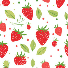 Seamless Colorful strawberry Pattern. Seamless pattern of strawberry in colorful style. Add color to your digital project with our pattern!
