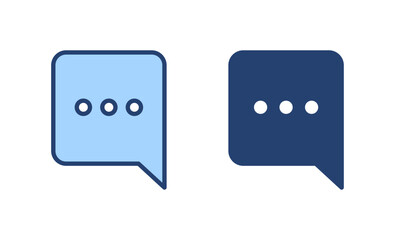 Chat icon vector. speech bubble sign and symbol. comment icon. message