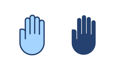 Hand icon vector. hand sign and symbol. palm