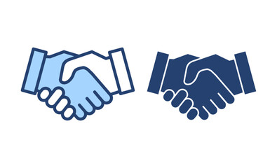 Handshake icon vector. business handshake sign and symbol. contact agreement