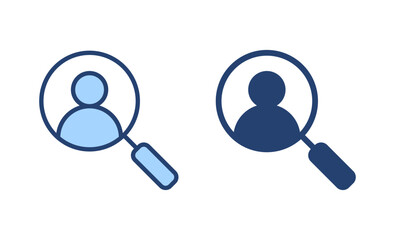 Hiring icon vector. Search job vacancy sign and symbol. Human resources concept. Recruitment