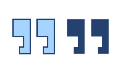 Quote icon vector. Quotation mark sign and symbol