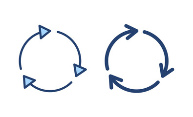 Recycle icon vector. Recycling sign and symbol.