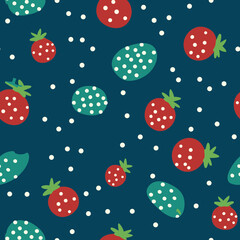 Seamless Colorful strawberry Pattern. Seamless pattern of strawberry in colorful style. Add color to your digital project with our pattern!