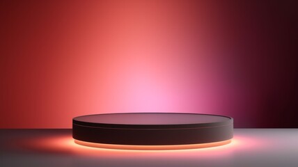 Diffused Lighting Abstract Minimalistic Product Podium. The Scene for Product Presentation. 3D Room with Geometric Platform Stage Pedestal. Ai Generated Podium Mockup for a Product advertisement.