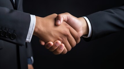 handshake between two professionals. generative ai