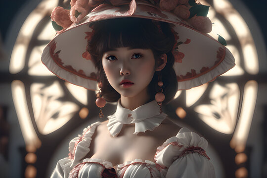 cute, asian, ldy, generative ai