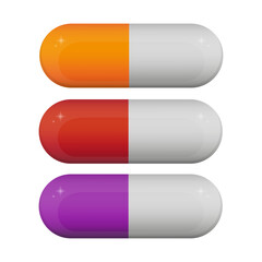 Capsule pill. Vector illustration. EPS 10.