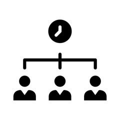 
time management time productivity icon,work team.isolated on time background.