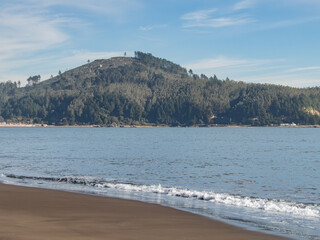 southern chilean beach on sunny daylight