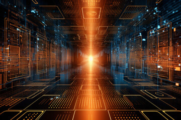 Technology background of information big data concept