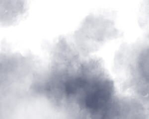 見上げた曇り空の水彩風イラスト　背景