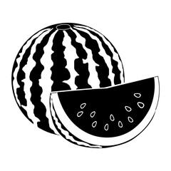 Watermelon in black