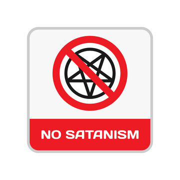 No Satanism Icon : Religion Theme, Social Theme, Infographics and Other Graphic Related Assets.