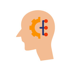 
Brain Process Symbol, Brain Process icon,mind management icon design, logo, isolate on white background
