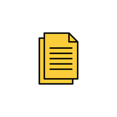 Document icon vector for web and mobile app. Paper sign and symbol. File Icon