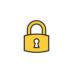 Lock icon vector for web and mobile app. Padlock sign and symbol. Encryption icon. Security symbol