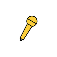 Microphone icon vector for web and mobile app. karaoke sign and symbol