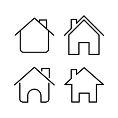 Home icon vector. House vector icon