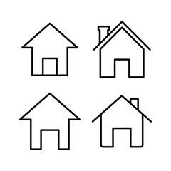 Home icon vector. House vector icon
