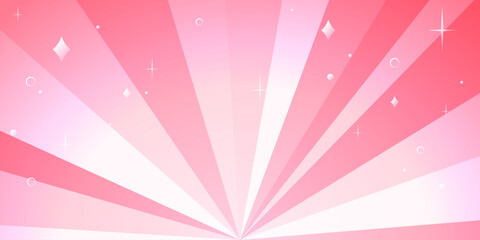 背景イラスト_集中線_ピンク