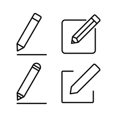 Edit icon vector. edit document sign and symbol. pencil