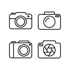 Camera Icon in trendy flat style isolated. Camera symbol web site design