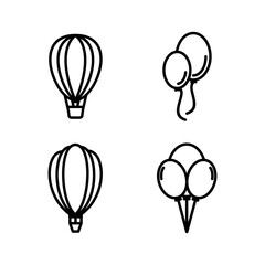 Balloon icon vector. air balloon icon isolated