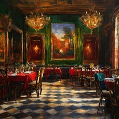 Fototapeta premium interior of a restaurant