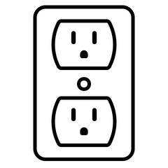 Electricity power socket icon
