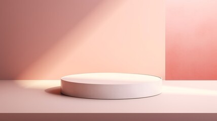 Opal Crystal Abstract Minimalistic Product Podium. The Scene for Product Presentation. 3D Room with Geometric Platform Stage Pedestal. Ai Generated Podium Mockup for a Product advertisement.