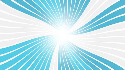 Abstract sunlight background. Blue burst. Festive bright background of a swirling swirl spiral with stars. Rotating sunbeams in a comic style. vector illustration