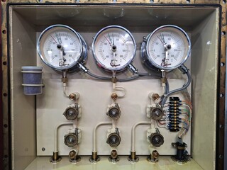 Jakarta, Indonesia, 28 July 2023; Underground cable oil level monitoring panel