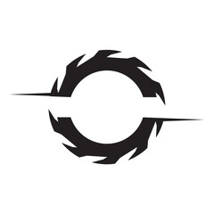 saw blade icon design vector