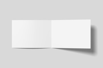 Fototapeta premium Landscape Bifold Catalog Brochure for Mockup. 3D Render.