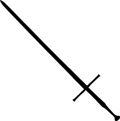 Old Boran Sword, Black Sword, White Background