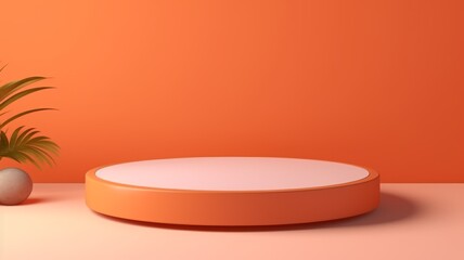 Rubber Abstract Minimalistic Product Podium. The Scene for Product Presentation. 3D Room with Geometric Platform Stage Pedestal. Ai Generated Podium Mockup for a Product advertisement.