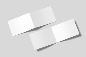 Landscape Bifold Catalog Brochure for Mockup. 3D Render.