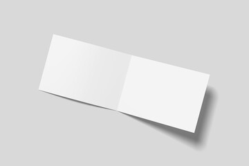 Landscape Bifold Catalog Brochure for Mockup. 3D Render.